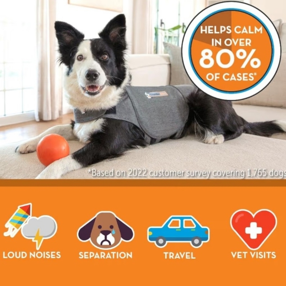 ThunderShirt Vest Grey Sz XL for Dogs With Anxiety - Picture 7 of 8